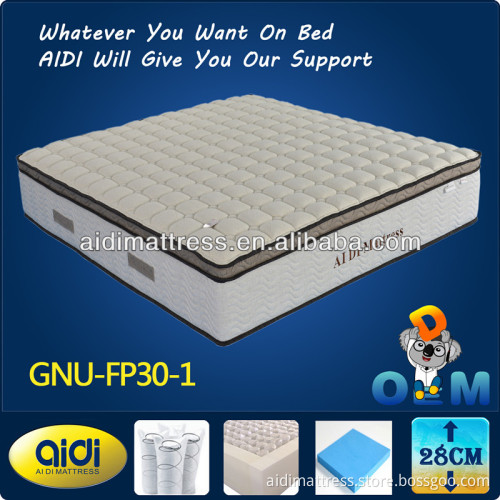 Modern furniture designer gel memory foam mattress with 10cm foam encased